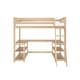 preview thumbnail 13 of 16, Scandinavian Twin Loft Bed with Wraparound Desk & Shelves