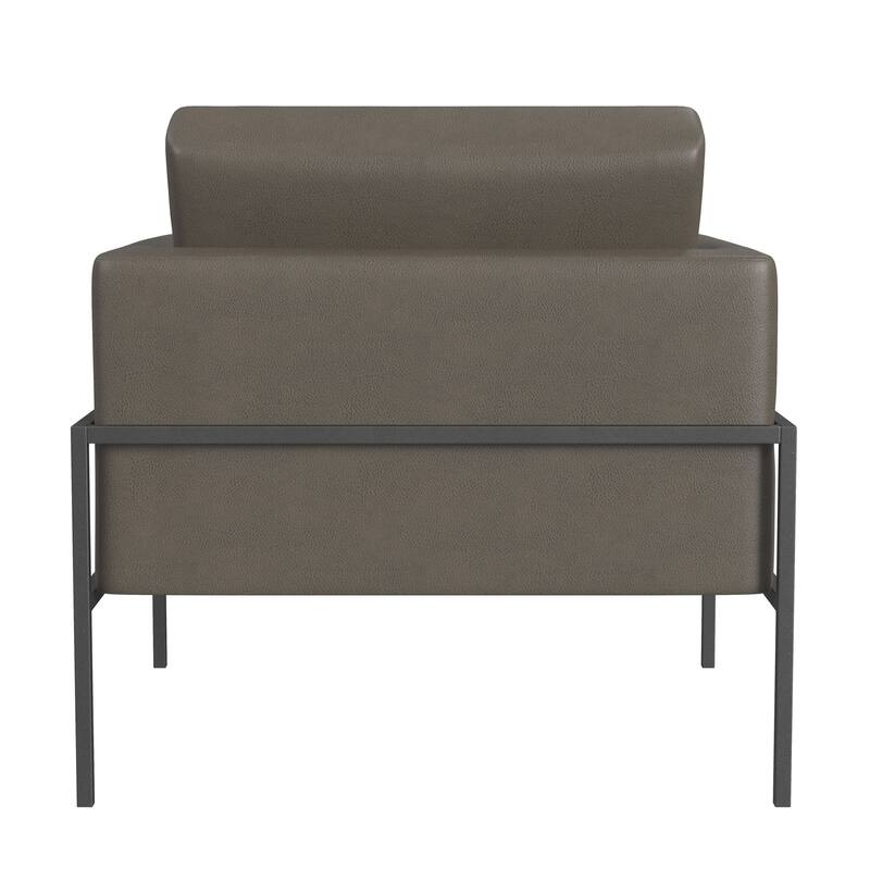 HomePop Modern Upholstered Club Chair w/Metal Frame