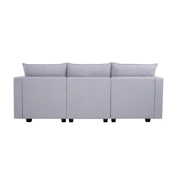 Modular Reversible Sectional Sofa Set with Chaise and Ottoman