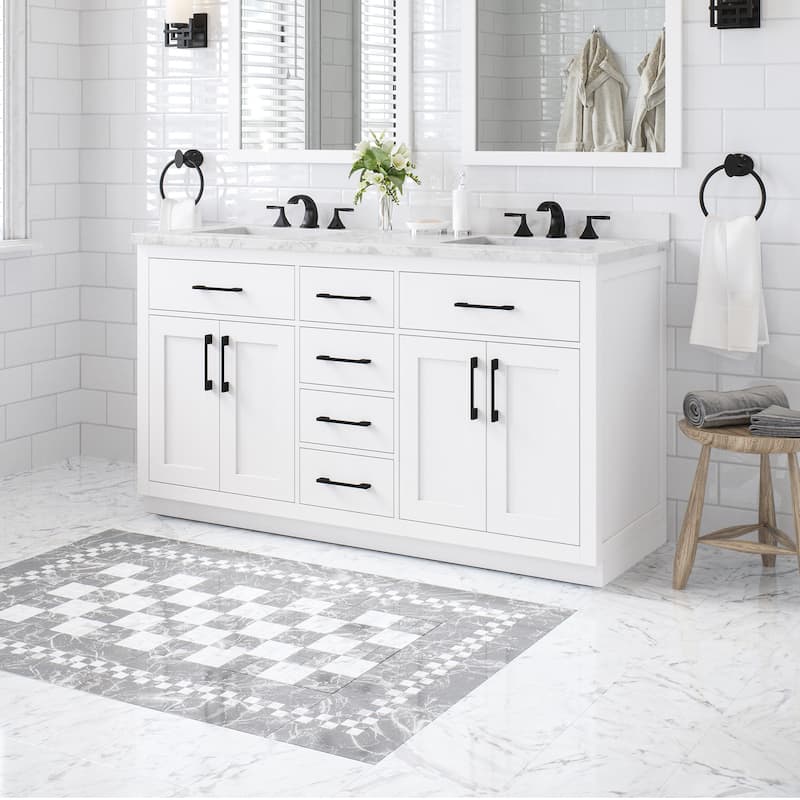 Athea Bathroom Vanity with White Engineered Marble Top