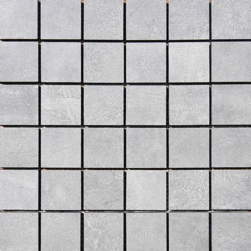 Bellona 2" x 2" Porcelain Matt Grid Mosaic Tile - Sample - Grey