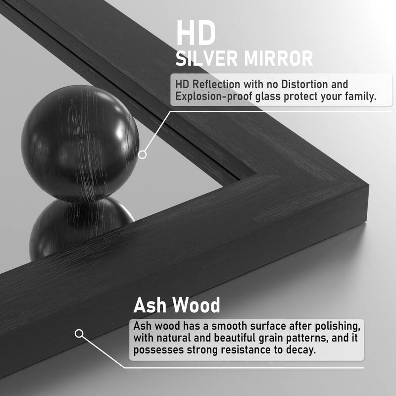 Rural Style Wall Mirrors Farmhouse Bathroom Mirrors Barn Mirror Vanity Mirror with Wood Framed(1 Piece)