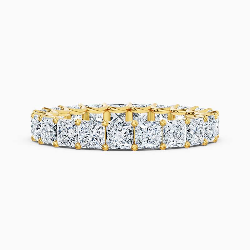 Auriya 14k Gold Princess Lab Grown Diamond Eternity Band 2.60 - 11.25 ct. tw. (F-G, VS) - 4.20 ct. wt. - 8.5 - Yellow
