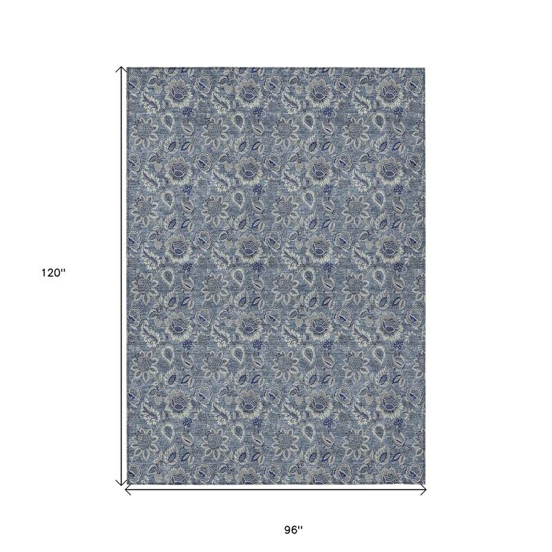 HomeRoots Floral Transitional Rectangle Outdoor Rug