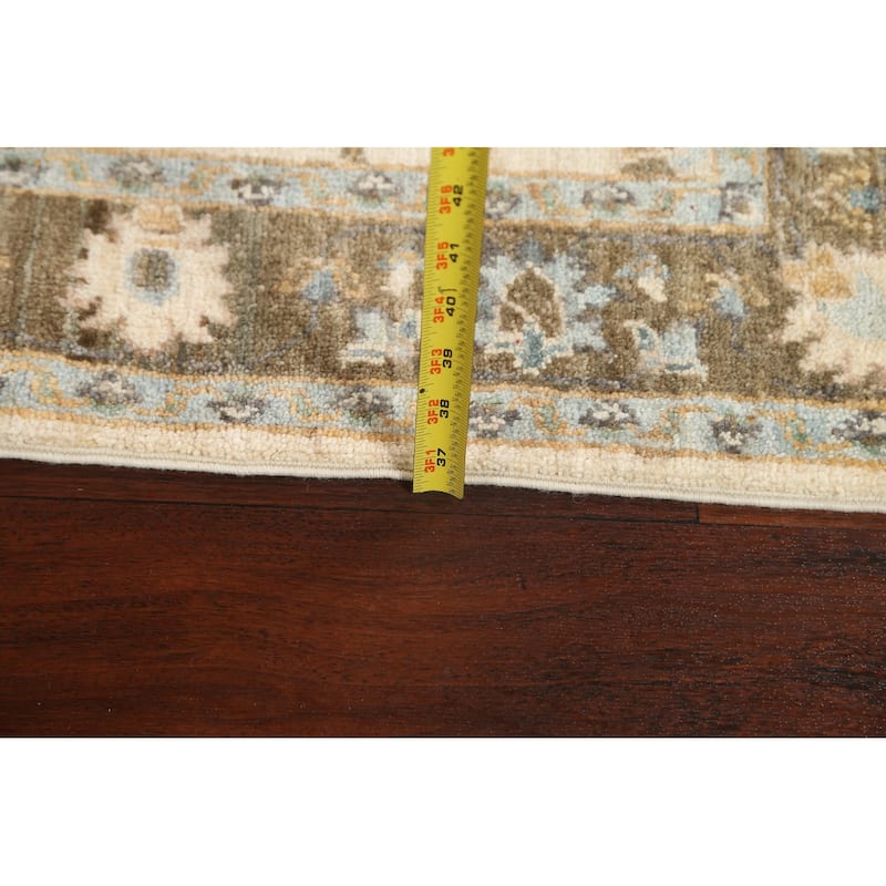 Floral Vegetable Dye Peshawar Chobi Oriental Runner Rug Hand-knotted - 2'7" x 10'0"