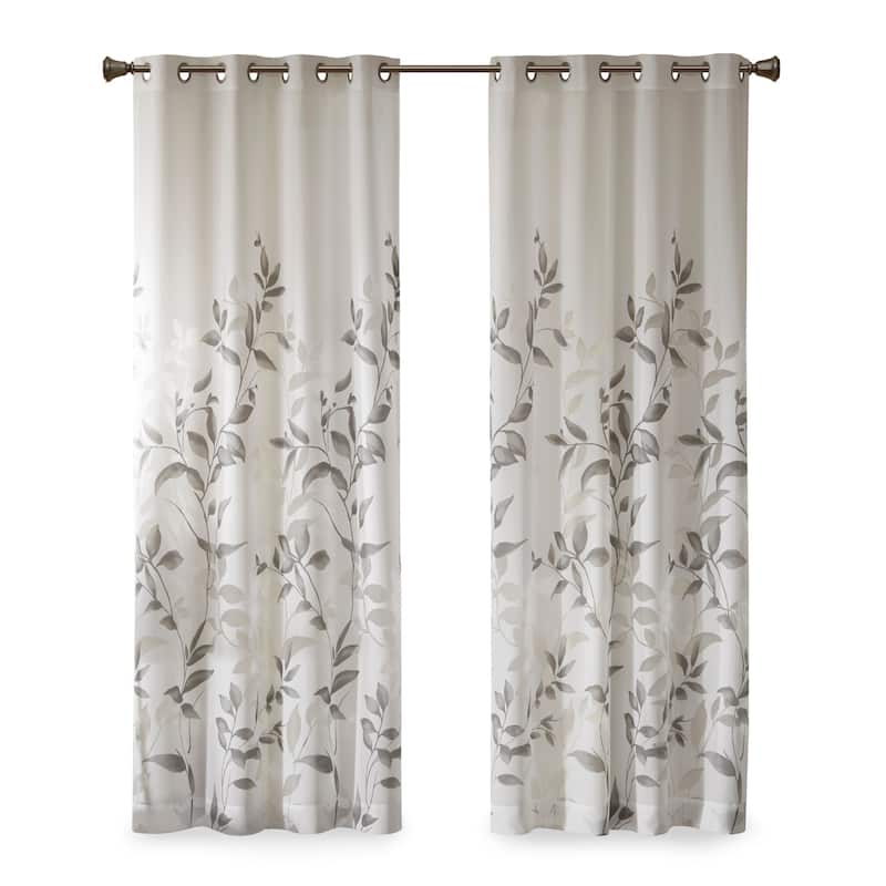 Madison Park Vera Burnout Printed Curtain Panel Single