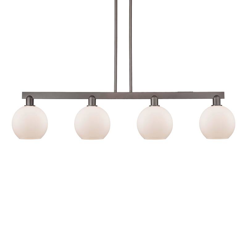 Innovations Lighting 716-4I-11-51 Athens Linear Athens 4 Light 51" - Oil Rubbed Bronze / Matte White