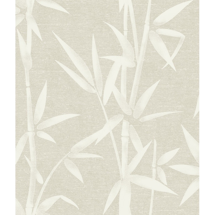 Brewster Catasetum Champagne Bamboo Wallpaper - 20.5in x 396in x 0.025in