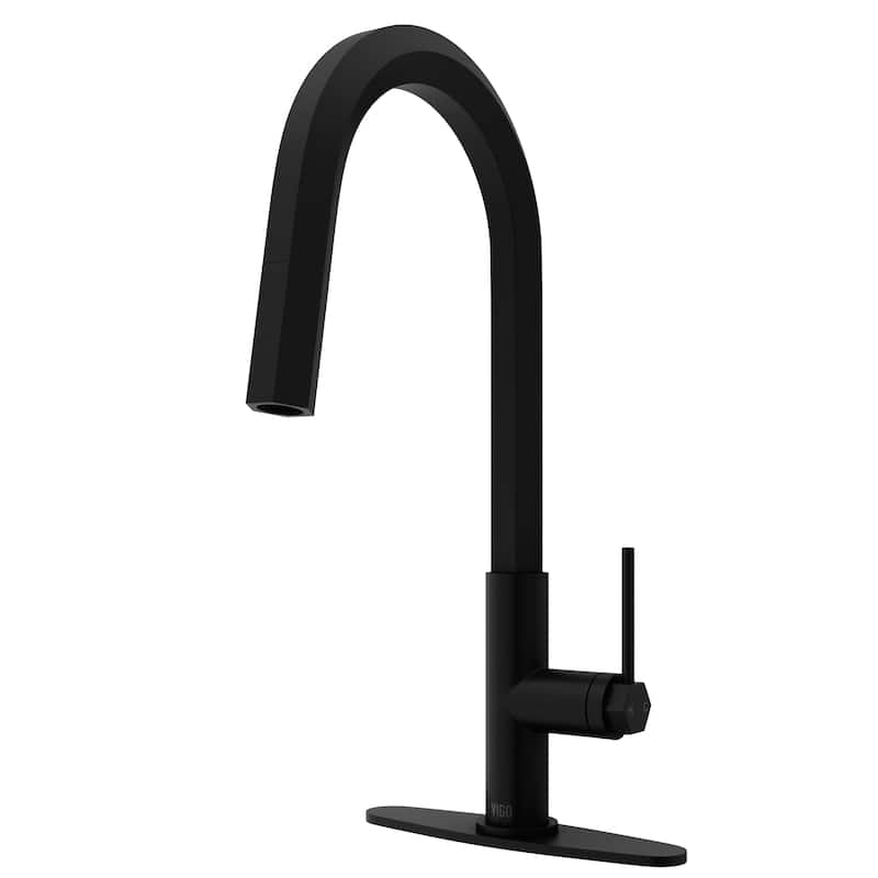VIGO Hart Hexad 18" H Single Handle Pull-Down Kitchen Faucet
