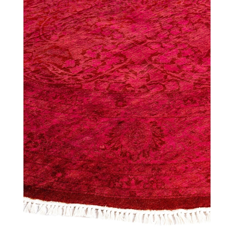 Fine Vibrance, One-of-a-Kind Hand-Knotted Area Rug - Pink, 6' 1" x 6' 1" - 6' 1" x 6' 1"