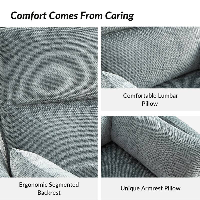 Barry Modern 38" Power Rocking Swivel Nursery Recliner with USB Ports by HULALA HOME