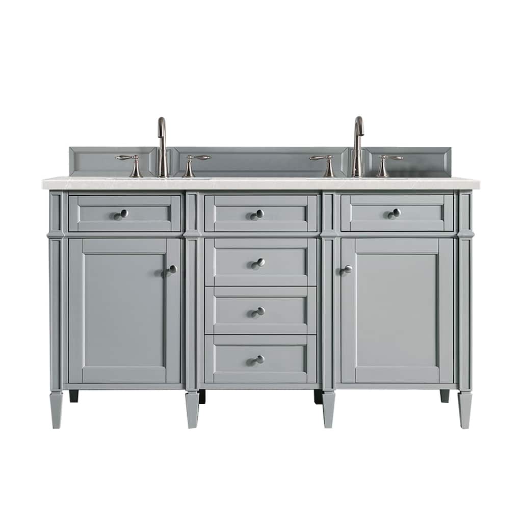 James Martin Vanities Brittany 60" Double Vanity, Urban Gray