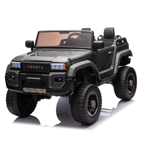 slide 2 of 100, 24V Toyota LC250 Kids Ride-On Car with Bluetooth, Remote Control, and LED Lights - 4WD for Ages 3+ Grey