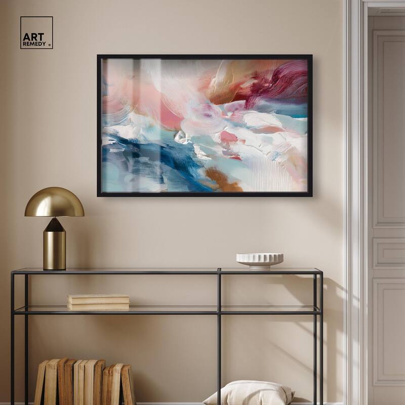Rosy and Ocean Hues I Shadowbox by Art Remedy
