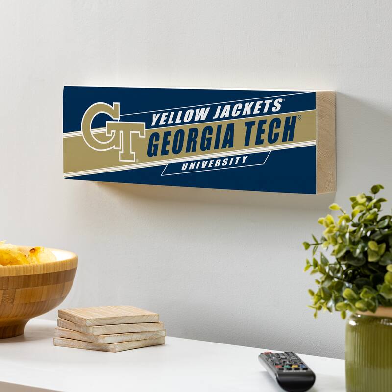 Georgia Tech Wooden Tabletop Mantel Shelf Sign
