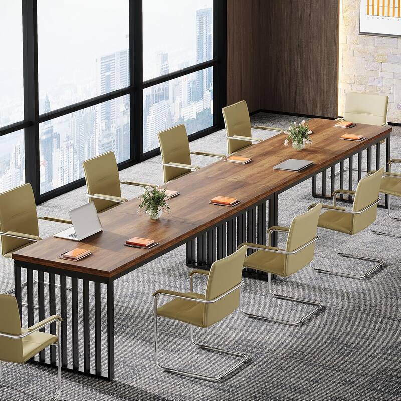 78" Rectangle Conference Table, Long Meeting Table for Seminar, Business, Negotiation