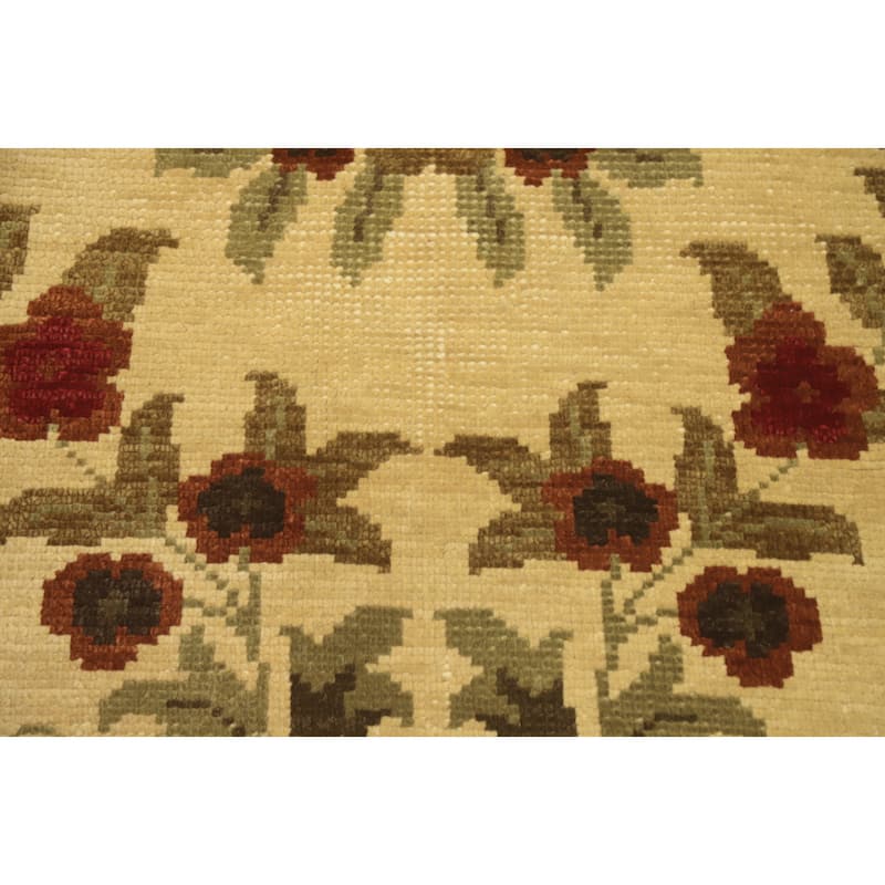 All-Over Floral Handmade Area Rug 6x10 - 10' 0'' X 6' 5''