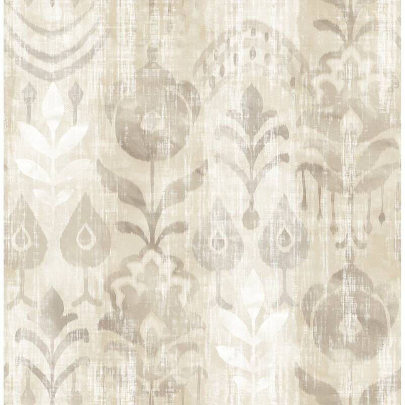 A-Street Prints Pavord Neutral Floral Shibori Wallpaper