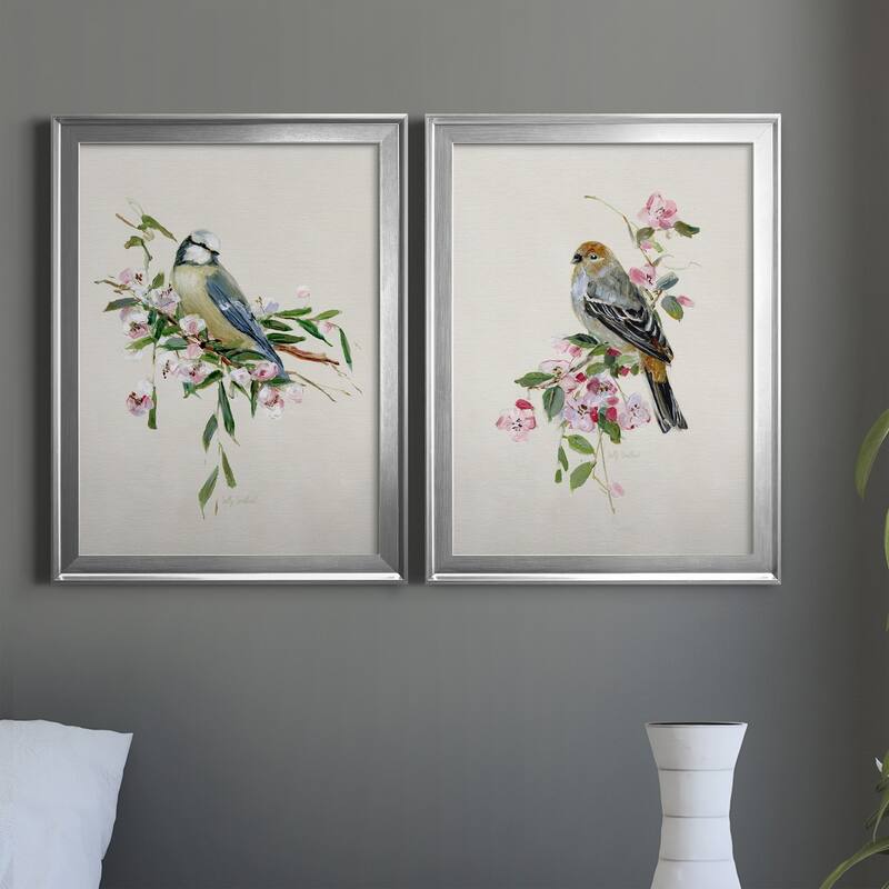 Spring Song Blue Bird Premium Framed Print - Ready to Hang - Multi-Color