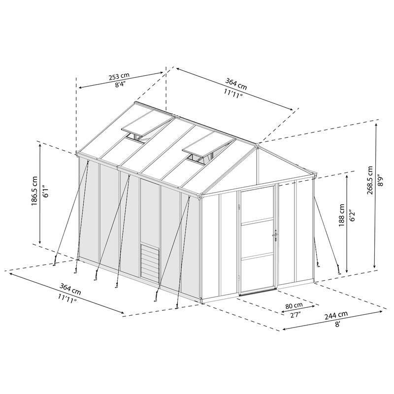 Glory Gray/Diffused DIY Greenhouse Kit