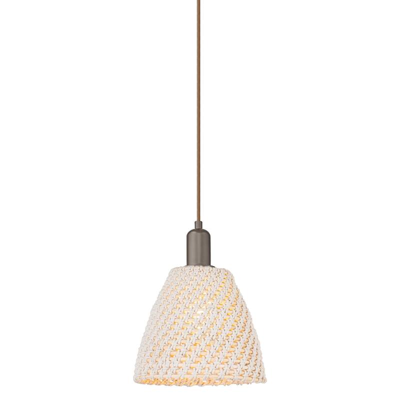 Innovations Lighting 716-1P-12-9 Natural Ballston Dome Pendant Natural - Oil Rubbed Bronze / Natural