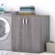 Universal Laundry Storage Cabinet w/ Doors by Bush Business Furniture - Platinum Gray