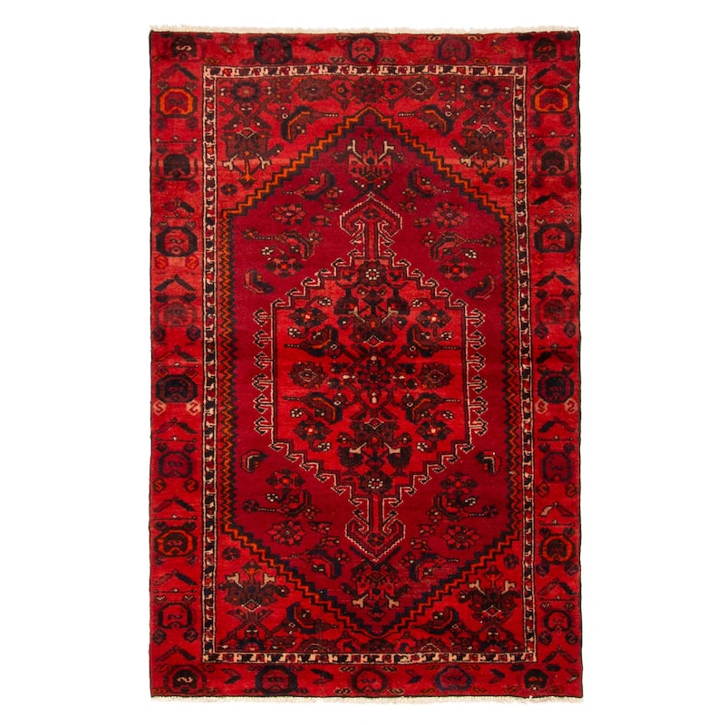 ECARPETGALLERY Hand-knotted Andelz Red Wool Rug - 3'10 x 6'2