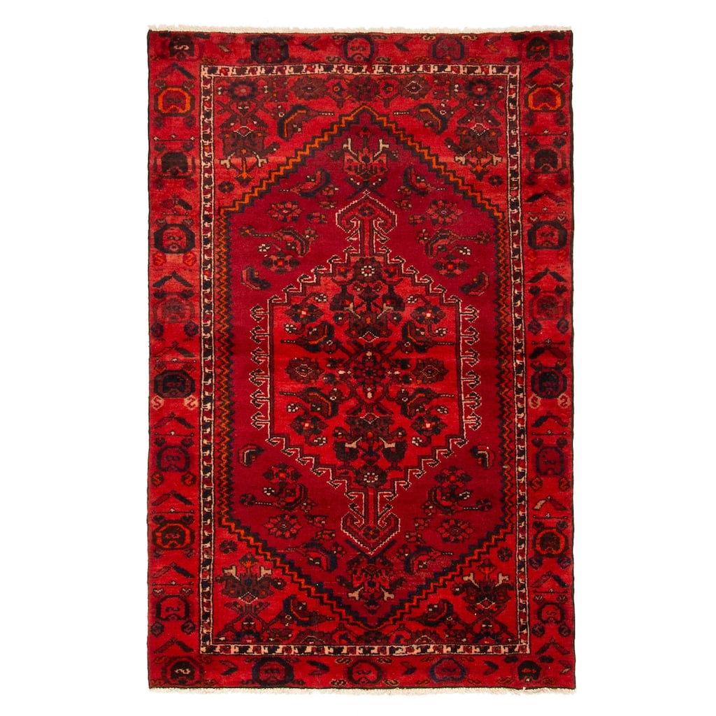 ECARPETGALLERY Hand-knotted Andelz Red Wool Rug - 3'10 x 6'2