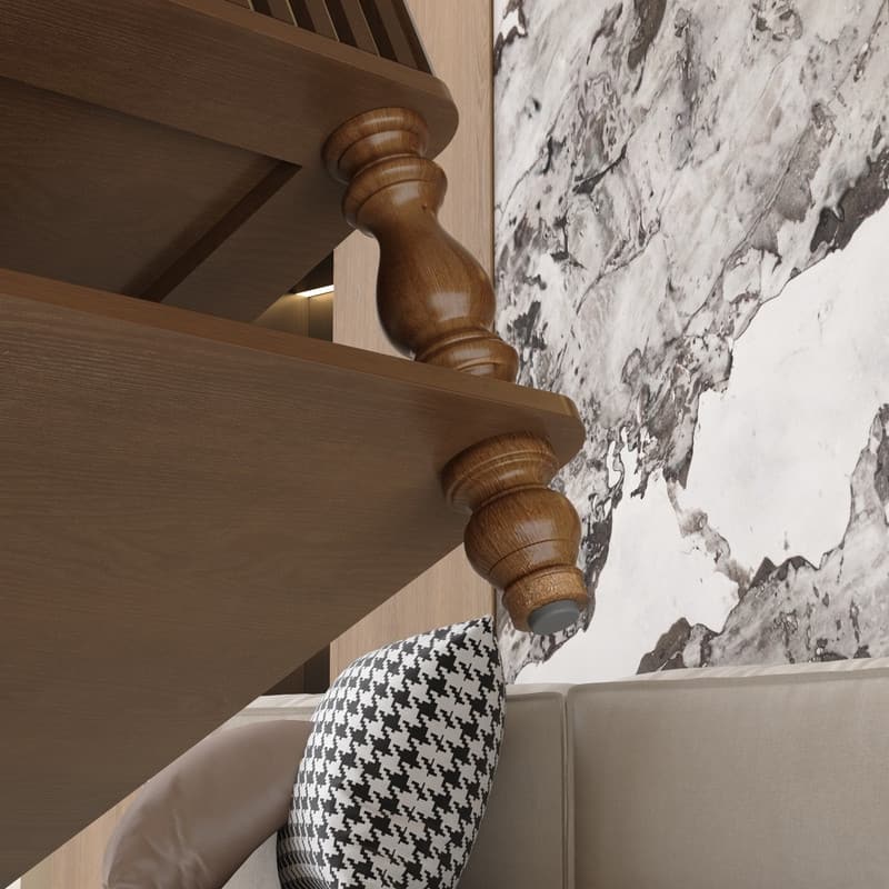 Fluted 31.5" Square Lift-Top Coffee Table with Hydraulic Mechanism for Hidden and Open Storage Solutions