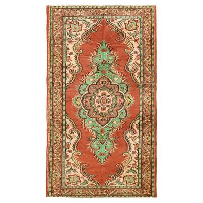 ECARPETGALLERY Hand-knotted Melis Vintage Copper Wool Rug - 5'3 x 9'2