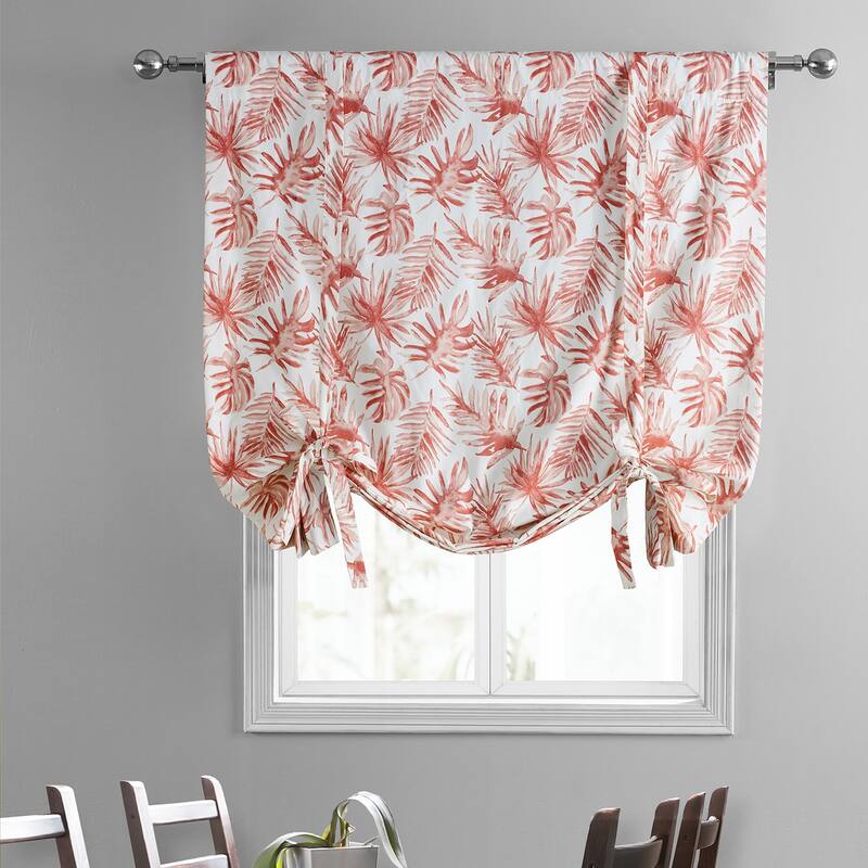 Exclusive Fabrics Artemis Printed Cotton Tie-Up Window Shade (1 Panel)