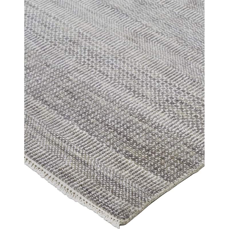 Stripes Color Block Gray Contemporary Rustic Area Rug