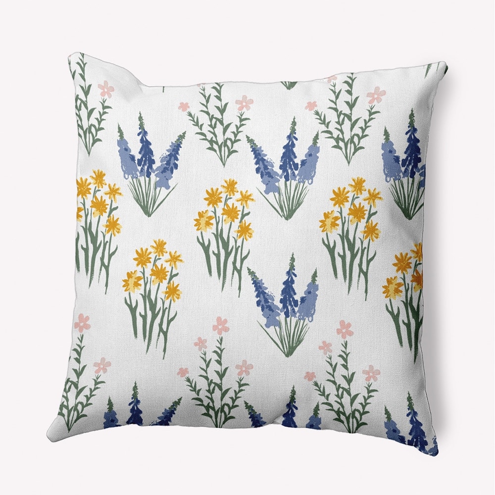 Flower Field Decorative Throw Pillow