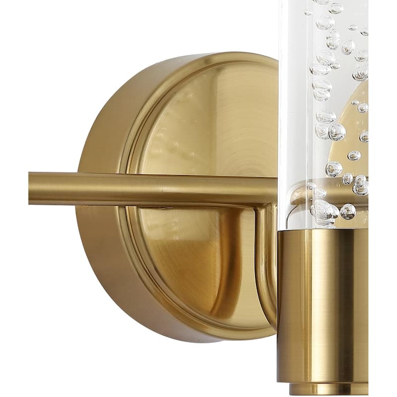 Alain Minimalist Modern Bubble Acrylic/Iron Integrated LED Vanity Light, by JONATHAN Y
