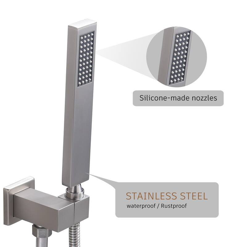 Wall Mounted Bathtub Faucet Set With Handheld Shower Head
