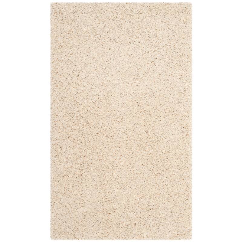 SAFAVIEH Laguna Shag Verdiana Solid Color 2-inch Thick Rug. - 2'3" x 4' - Beige - Rectangle
