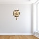 preview thumbnail 2 of 0, Howard Miller Savannah Botanical VII Rustic, Floral, Farmhouse, Old World Style Distressed, Round Wall Clock with Pendulum