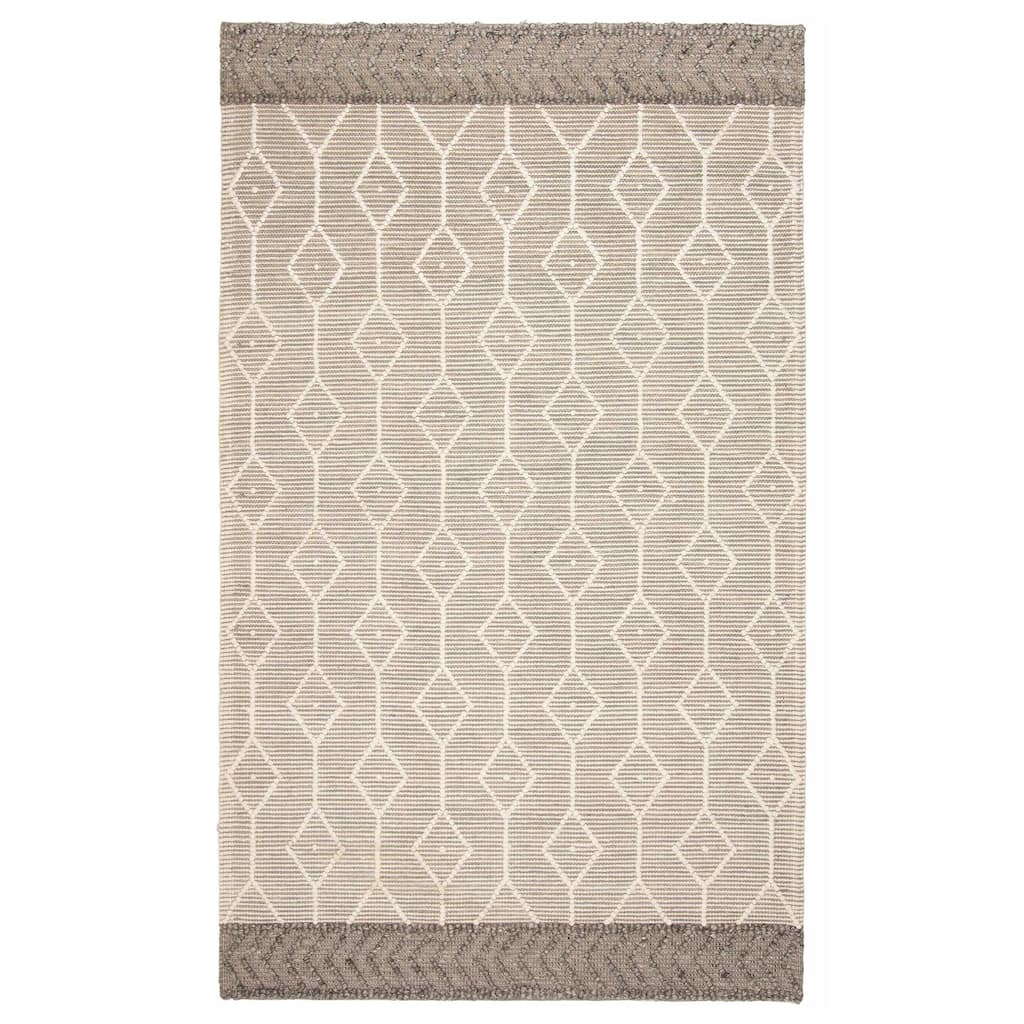 ECARPETGALLERY Braid weave Sienna Taupe Wool Rug - 5'0 x 8'2