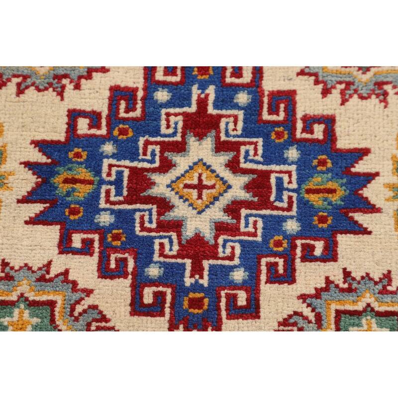 Kazak Oriental Accent Rug Handmade Bedroom / Foyer Wool Carpet - 2'9" x 3'11"