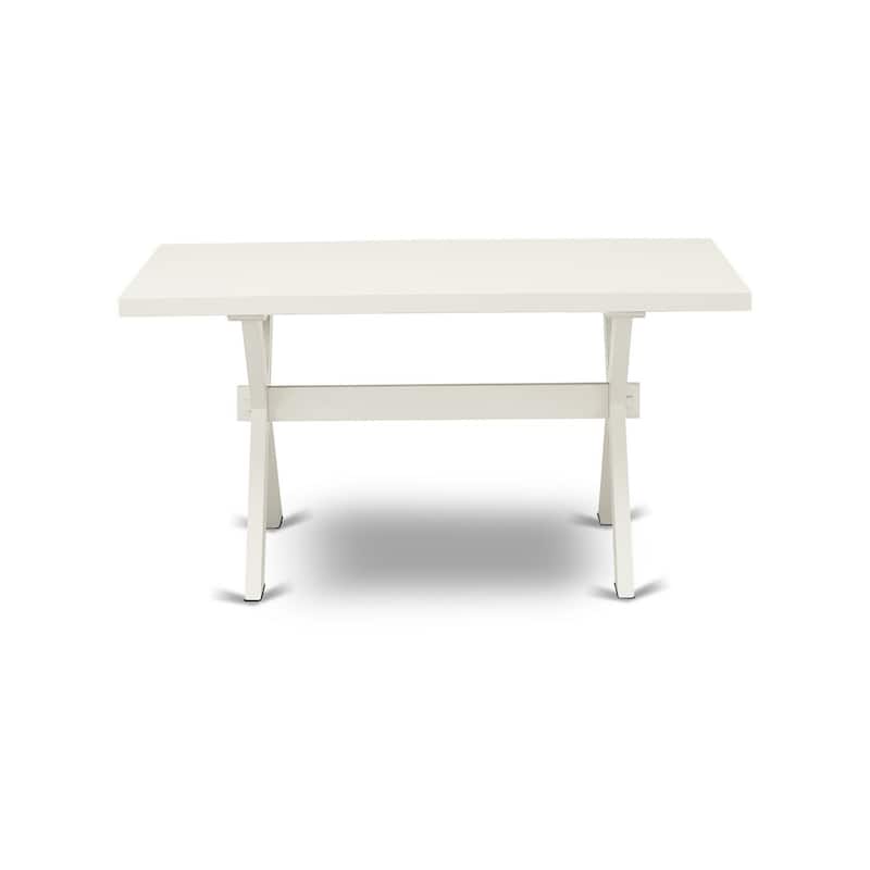 HomeStock 3-Piece Rectangle Natural Oak Finish Solid Wood Top Dining Table with 2-Benches