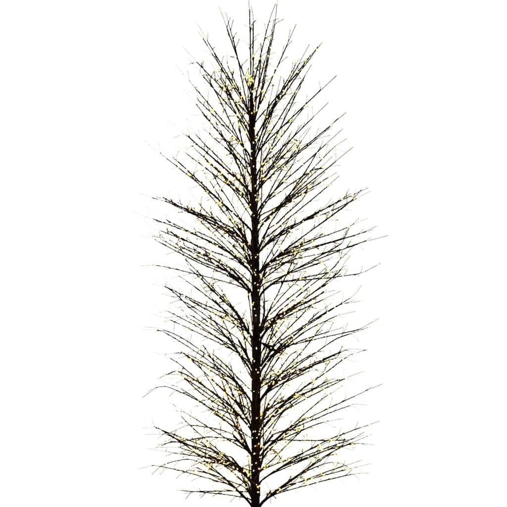 6.75' Pre-Lit Black Birch Artificial Tree, LED Warm White Lights