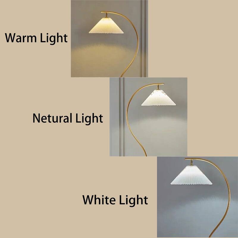 Modern Arched Floor Lamp with Bulbs for Bedroom