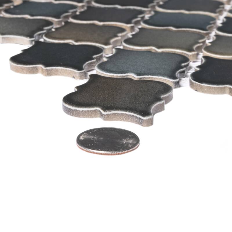 Merola Tile Hudson Tangier Stormy Night 12-3/8" x 12-3/8" Porcelain Mosaic Floor and Wall Tile