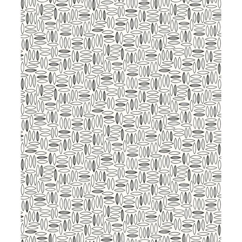 The Simple Life Pip Geo Unpasted Wallpaper - 20.9 in. W x 33 ft. L - Salt And Pepper
