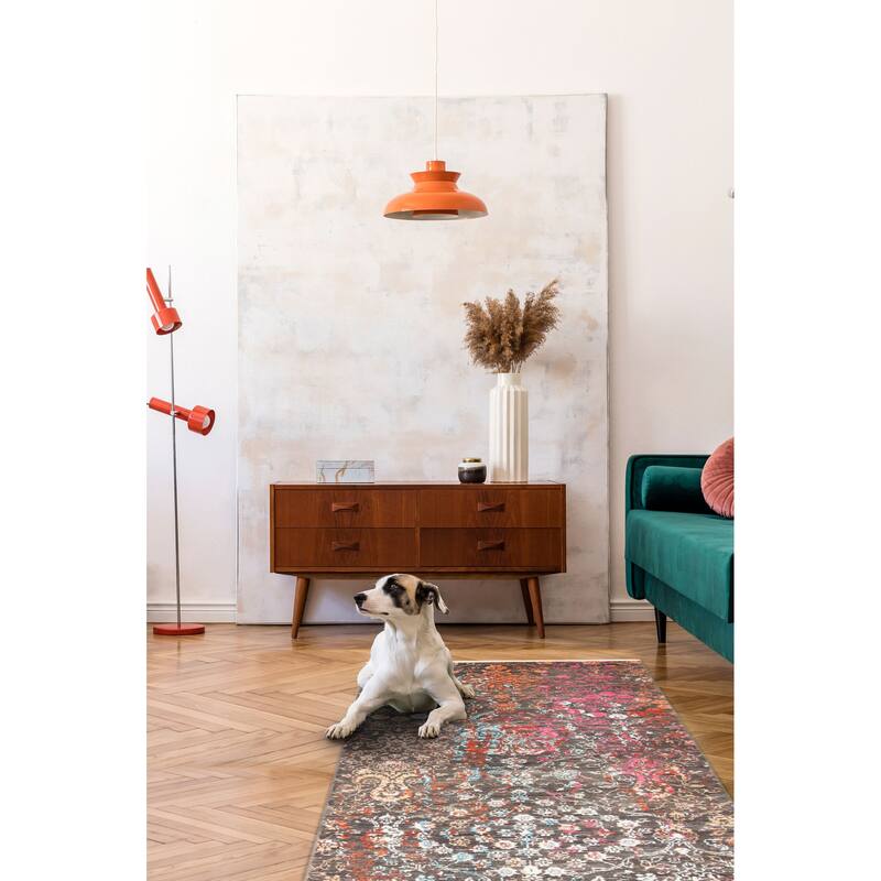 ECARPETGALLERY Hand-knotted Heritage Grey Silk, Wool Rug - 2' 7" x 8' 1"