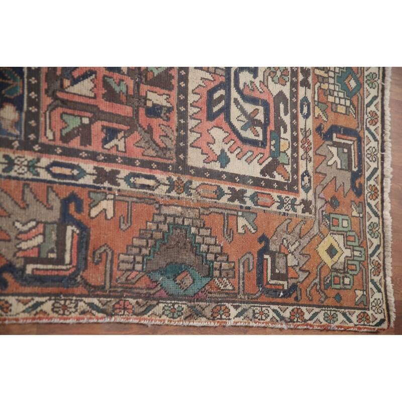 Hand Knotted Oriental 100% Wool Carpet Traditional Garden Design Multi-Colored Bakhtiari Area Rug - 10' 5'' X 6' 8''