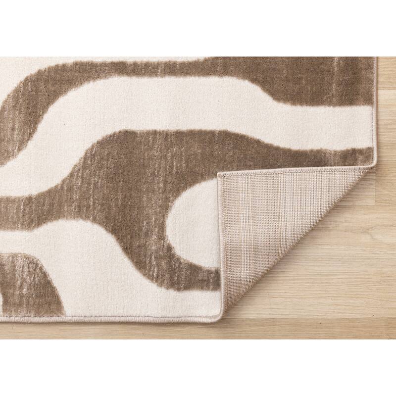 Leonardo Grey Modern Abstract Area Rug