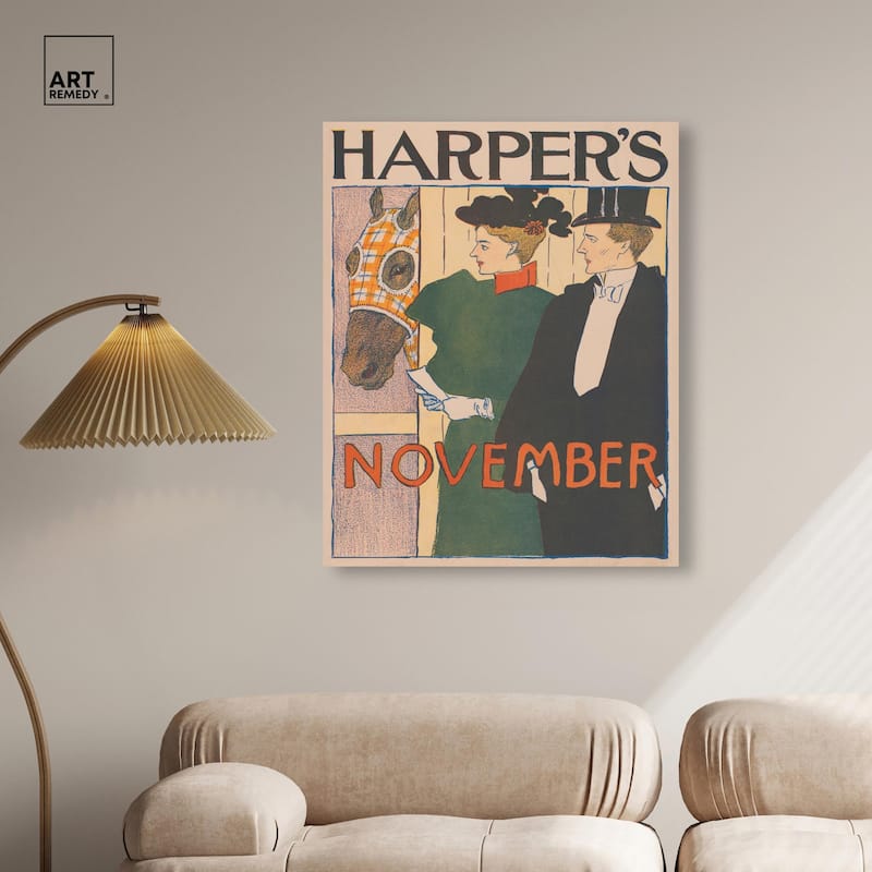 Harpers November 1895 Canvas by Art Remedy, Gallery Wrapped