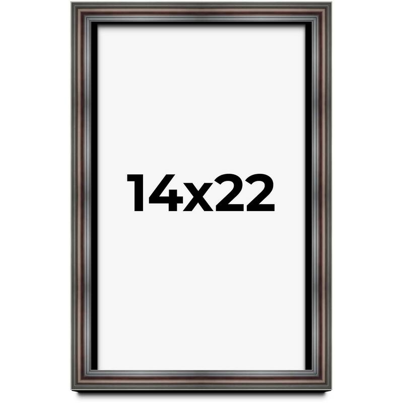 14x22 Shadow Box Frame Brown Cherry | 2.625 Inches Deep Pine Wood