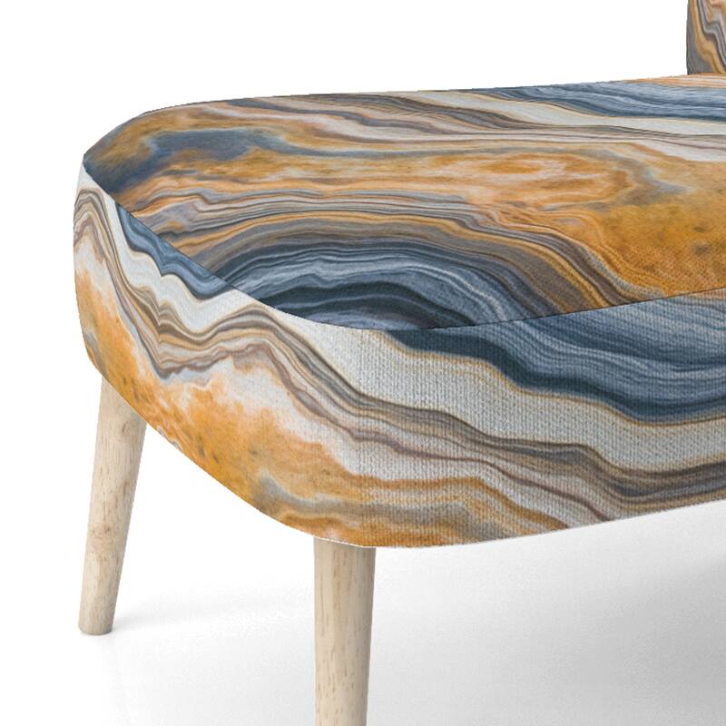 Designart "Segment Layers of Marbled Rock" Upholstered Fractals Accent Chair and Arm Chair